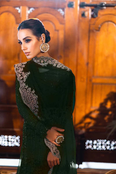 Yumna Mongia Green 3Pc Embroidered 60% Off