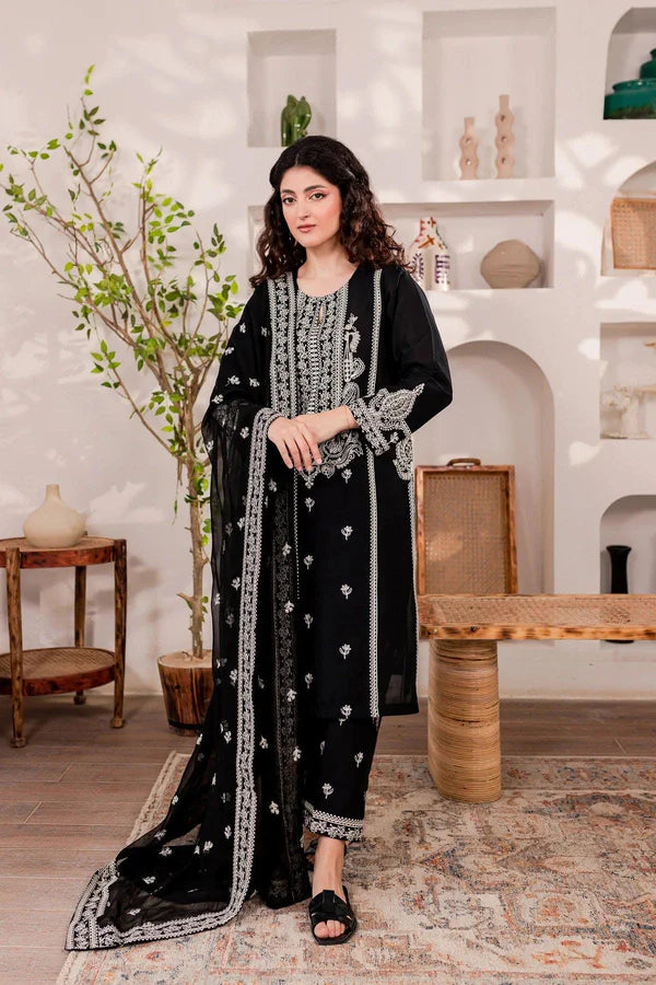Monochrome 3Pc Winter Dress Flat 60%OFF